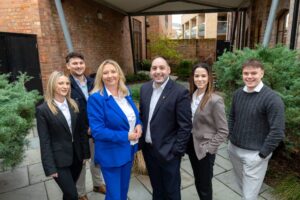 Kasia Krieger (centre) with team from Pineapple Recruitment