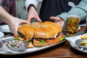 Brewhouse supersize sharing burger